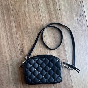 Rebecca Minkoff Black Quilted Crossbody Bag with Chain Strap
